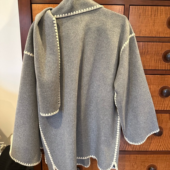 Quince Double-Faced Merino Wool Scarf Coat - Picture 5 of 6